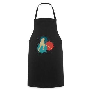 Hockey player Field hockey player - Cooking Apron - black - Front - AI Model Male 185 dark (185cm)