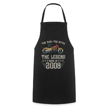 L'homme Le Mythe La Légende Né En 2008 Cadeau - Tablier de cuisine - noir - Devant - AI Model Male 185 dark (185cm)