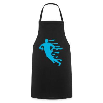 Rugby players Rugby ball Rugby - Cooking Apron - black - Front - AI Model Male 185 dark (185cm)