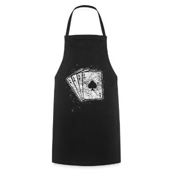 Poker Poker Cartes Joueurs de poker - Tablier de cuisine - noir - Devant - AI Model Male 185 dark (185cm)
