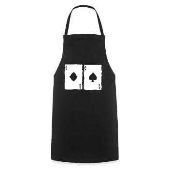 Poker Poker Cartes Joueurs de poker - Tablier de cuisine - noir - Devant - AI Model Male 185 dark (185cm)