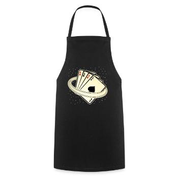 Poker Poker Cartes Joueurs de poker - Tablier de cuisine - noir - Devant - AI Model Male 185 dark (185cm)