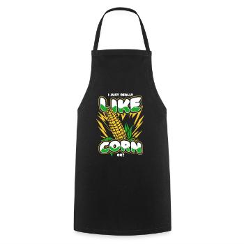Maize Corncob Farmer - Cooking Apron - black - Front - AI Model Male 185 dark (185cm)