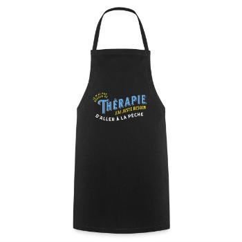 Pêche Cadeau pour Pêcheur Sport Citation Humour - Tablier de cuisine - noir - Devant - AI Model Male 185 dark (185cm)