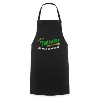 Agriculteur cadeau pour fermier tracteur humour - Tablier de cuisine - noir - Devant - AI Model Male 185 dark (185cm)