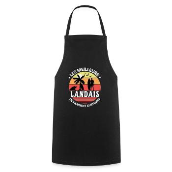 Surf Idée Cadeau Pour Surfeur Citation Humour - Tablier de cuisine - noir - Devant - AI Model Male 185 dark (185cm)