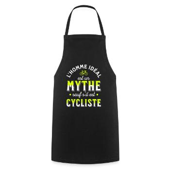 Cycliste, idée cadeau pour passionné vélo Cyclisme - Tablier de cuisine - noir - Devant - AI Model Male 185 dark (185cm)