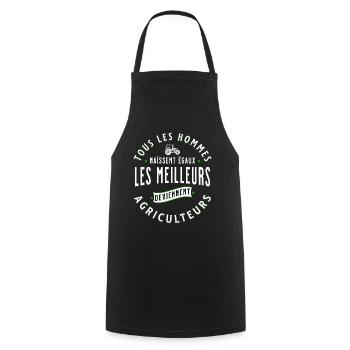Agriculteur cadeau pour fermier tracteur humour - Tablier de cuisine - noir - Devant - AI Model Male 185 dark (185cm)