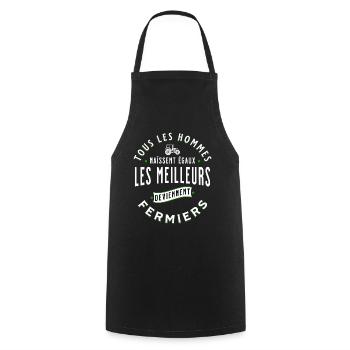 Agriculteur cadeau pour fermier tracteur humour - Tablier de cuisine - noir - Devant - AI Model Male 185 dark (185cm)