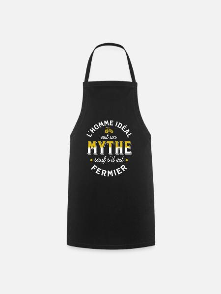 Agriculteur cadeau pour fermier tracteur humour - Tablier de cuisine - noir