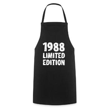 1988 Limited Edition Geburtstag Geschenk Frau Mann - Kochschürze - Schwarz - Vorne - AI Model Male 185 dark (185cm)