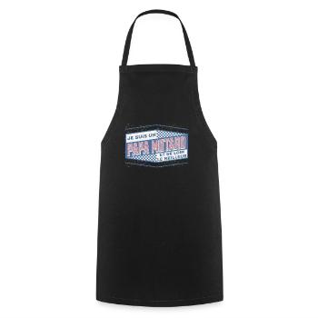 Moto Idée Cadeau pour Motard Citation Humour - Tablier de cuisine - noir - Devant - AI Model Male 185 dark (185cm)