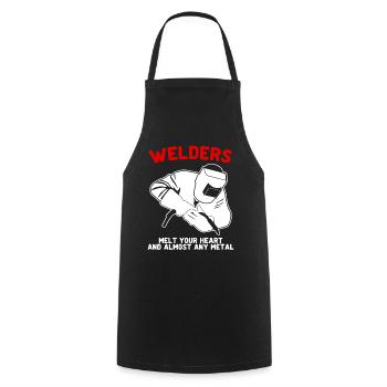 Welder Mechanic Locksmith Welding - Cooking Apron - black - Front - AI Model Male 185 dark (185cm)