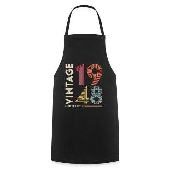 Millésime 1948 Edition limitée - Tablier de cuisine - noir - Devant - AI Model Male 185 dark (185cm)