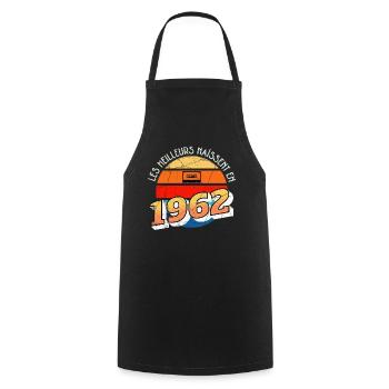 1962 Cadeau Pour Anniversaire année de naissance - Tablier de cuisine - noir - Devant - AI Model Male 185 dark (185cm)