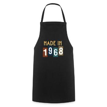 1968 Gift For Birthday Year of Birth - Cooking Apron - black - Front - AI Model Male 185 dark (185cm)