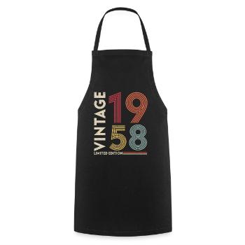 Millésime 1958 Edition limitée - Tablier de cuisine - noir - Devant - AI Model Male 185 dark (185cm)