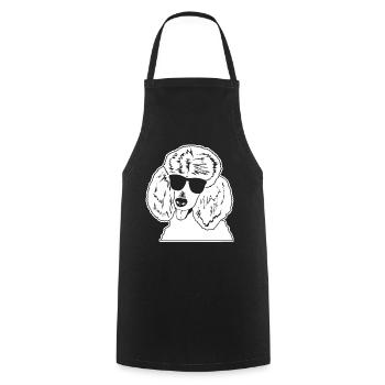Poodle with sunglasses - Cooking Apron - black - Front - AI Model Male 185 dark (185cm)