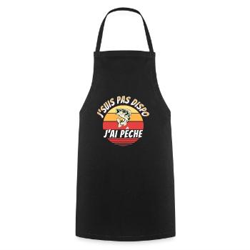 Pêche Cadeau pour Pêcheur Sport Citation Humour - Tablier de cuisine - noir - Devant - AI Model Male 185 dark (185cm)