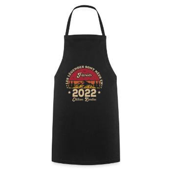 Les Légendes Sont Nées En Février 2022 - Tablier de cuisine - noir - Devant - AI Model Male 185 dark (185cm)