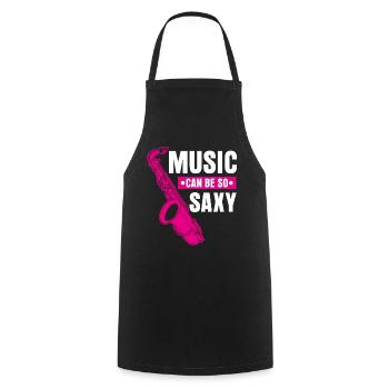Saxophone Saxy Music Jazz Saxophones - Tablier de cuisine - noir - Devant - AI Model Male 185 dark (185cm)