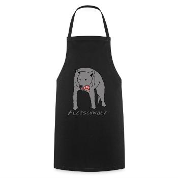 Wolf Grilling BBQ Steak Meat - Tablier de cuisine - noir - Devant - AI Model Male 185 dark (185cm)