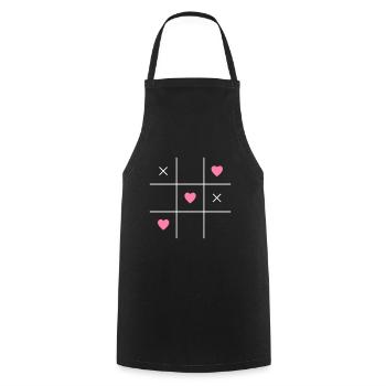 Amour Love Romantique Original Saint Valentin Jeu - Tablier de cuisine - noir - Devant - AI Model Male 185 dark (185cm)
