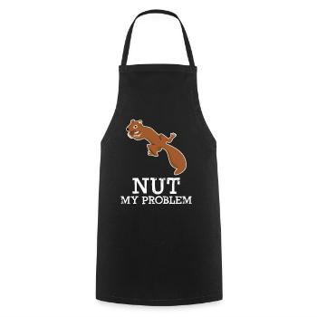 Écrou d’écureuil mon problème - Tablier de cuisine - noir - Devant - AI Model Male 185 dark (185cm)