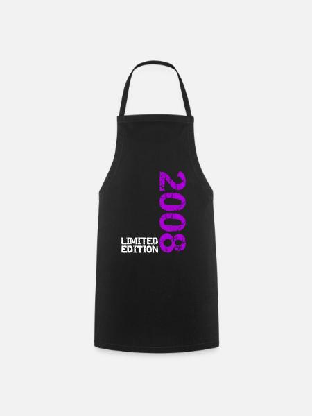 2008 Limited Edition Geburtstag Geschenk Frau Mann - Kochschürze - Schwarz