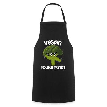 Vegan Brokkoli Bodybuilding Veganer - Kochschürze - Schwarz - Vorne - AI Model Male 185 dark (185cm)