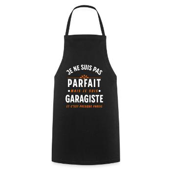 Mécanicien cadeau pour Garagiste Bricoleur Rigolo - Tablier de cuisine - noir - Devant - AI Model Male 185 dark (185cm)