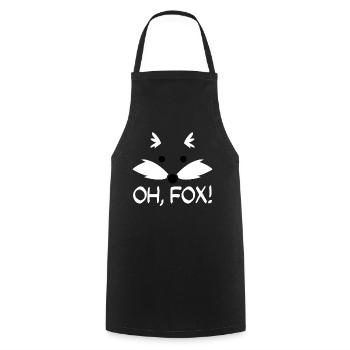 Fox Statement Foxes - Cooking Apron - black - Front - AI Model Male 185 dark (185cm)