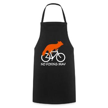 Fox Bicycle Foxes - Cooking Apron - black - Front - AI Model Male 185 dark (185cm)