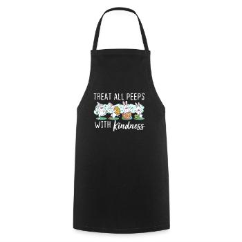 Treat All Peeps With Kindness Easter Teacher Gift - Cooking Apron - black - Front - AI Model Male 185 dark (185cm)