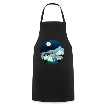 Hiking Camping Mountaineering Trekking - Cooking Apron - black - Front - AI Model Male 185 dark (185cm)