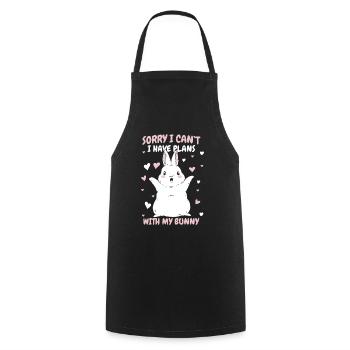 Lapin lapin animal de compagnie lapin - Tablier de cuisine - noir - Devant - AI Model Male 185 dark (185cm)