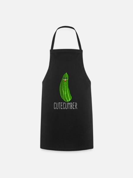 Concombre Concombre Concombre Concombre Concombre - Tablier de cuisine - noir