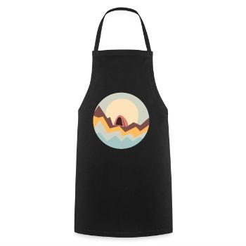 Mountaineering Trekking Hiking Camping - Cooking Apron - black - Front - AI Model Male 185 dark (185cm)