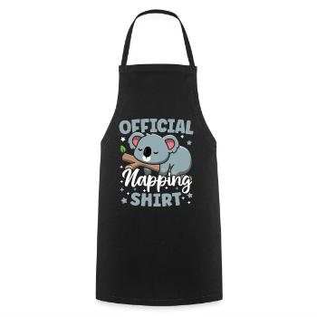 Offizielles Nickerchen Shirt Niedliches Schlafen Kawaii Koala - Kochschürze - Schwarz - Vorne - AI Model Male 185 dark (185cm)