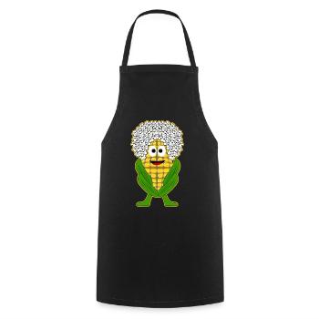 Maïs soufflé au maïs - Tablier de cuisine - noir - Devant - AI Model Male 185 dark (185cm)