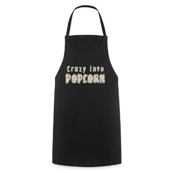 Crazy into Popcorn - Cooking Apron - black - Front - AI Model Male 185 dark (185cm)