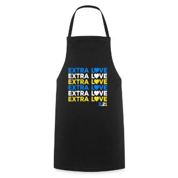 Down Syndrome Extra Chromosomes Extra Love - Cooking Apron - black - Front - AI Model Male 185 dark (185cm)