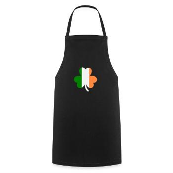 Accessoires de la Saint-Patrick Irlande Shamrock Décoration - Tablier de cuisine - noir - Devant - AI Model Male 185 dark (185cm)