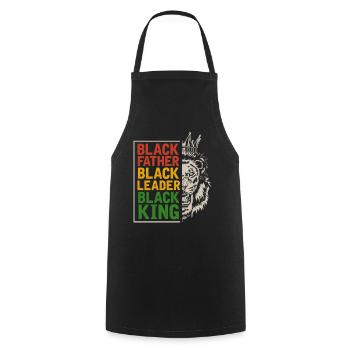 Black Father Men Afro Lion African - Cooking Apron - black - Front - AI Model Male 185 dark (185cm)