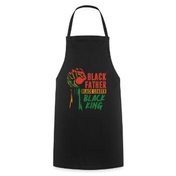 Black father Pride African father King - Cooking Apron - black - Front - AI Model Male 185 dark (185cm)