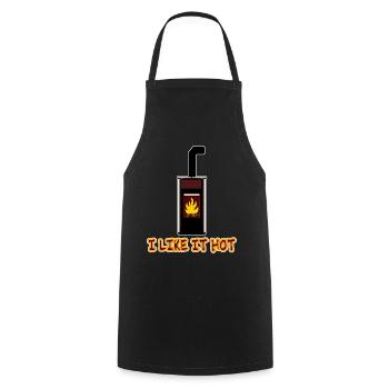 Fireplace Firewood Stove Fire Woodburning stove - Cooking Apron - black - Front - AI Model Male 185 dark (185cm)