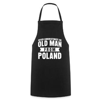 Poland Saying Polish - Cooking Apron - black - Front - AI Model Male 185 dark (185cm)