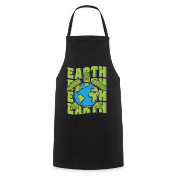 Groovy Planet Earth Day Meeresschildkrötenliebhaber Ozean - Kochschürze - Schwarz - Vorne - AI Model Male 185 dark (185cm)