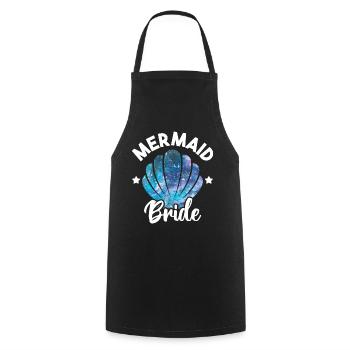 Mignon Mermaid Bride Seashell Matching Mermaid - Tablier de cuisine - noir - Devant - AI Model Male 185 dark (185cm)