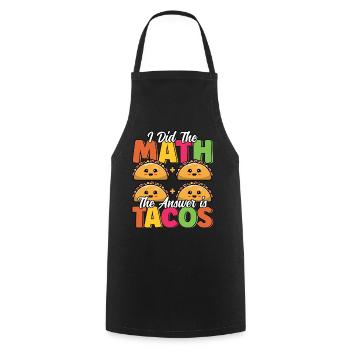 Funny Taco Math Mexican Food Cinco De Mayo Taco - Cooking Apron - black - Front - AI Model Male 185 dark (185cm)